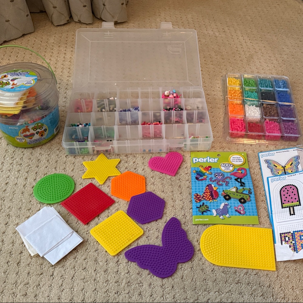 Colorful Bead Craft Set with Pegboards